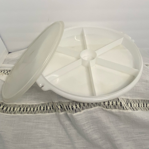 Kitchen Vintage Tupperware 6 Section Relish Veggie Tray 451 With